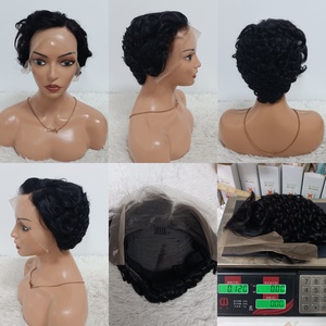 Promoción Letsfly Chioma para Pelucas Pixie, Cabello Remy de Color, Peluca Corta y Rizada con Frente de Encaje 13x4 para Mujeres Negras - Product Image 4