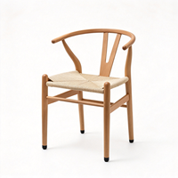 Chaise Y vintage en bois massif, fauteuil de salle à manger en corde de papier tressée, chaise de salle à manger nordique de style chinois moderne