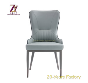 Silla de comedor nórdica de lujo, muebles minimalistas modernos para el hogar, oficina y Hotel, diseño de cuero manchado de Metal y MDF de Japón - Product Image 3