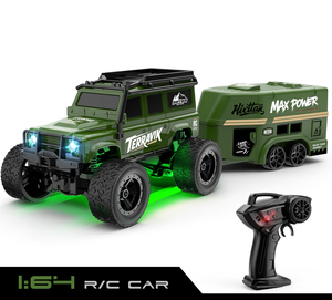 Dwi Dowellin Mini Camioneta Monstruo RC de 2.4Ghz, Camioneta Monstruo a Escala 1/64 con Control Remoto y Luces, Camión Semirremolque RC de Aleación - Product Image 2