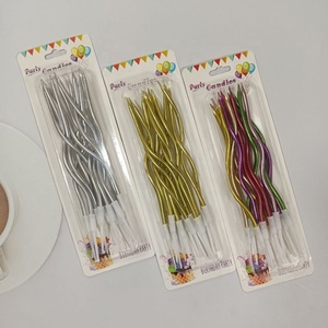 Vela <span class=keywords><strong>de</strong></span> cumpleaños creativa para hornear, vela curva colorida para pastel <span class=keywords><strong>de</strong></span> cumpleaños, venta al por mayor - Product Image 2