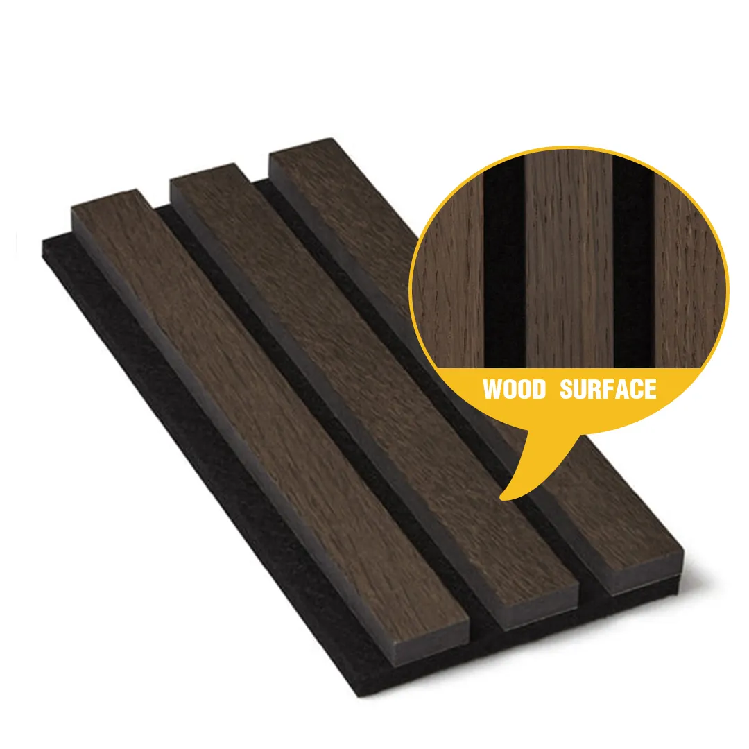 تستخدم على نطاق واسع سطح الخشب عازل للصوت جدار زخرفي مقاوم للماء