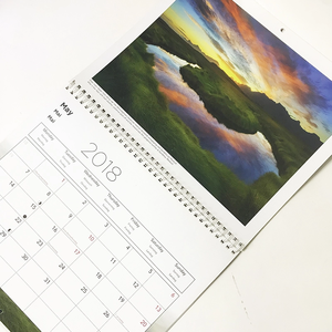 2023 2024 hai mặt nhiều lớp hàng năm kế hoạch phiêu lưu lịch tùy chỉnh lịch treo tường với vòng kim loại - Product Image 4