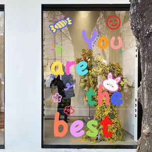 Pegatina de <span class=keywords><strong>Vinilo</strong></span> Transparente Personalizada, Impresa con UV de Doble Cara, Electrostática, Removible, <span class=keywords><strong>para</strong></span> <span class=keywords><strong>Ventanas</strong></span> de Vidrio - Product Image 1