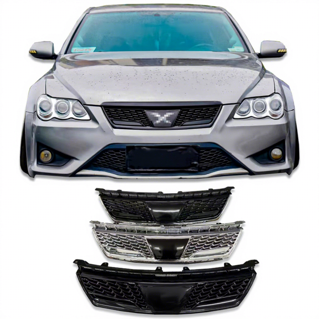 For 2005-2009 Old Toyota Mark X Grille Middle Mesh Crystal X Style Mark X Chrome Grille Bumper
