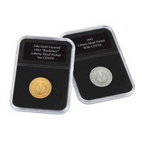 Support de rangement pour pièces de monnaie en acrylique, compatible avec les boîtes de rangement et protecteurs NGC PCGS, 30 mm, avec mousse EVA réglable, étui de présentation