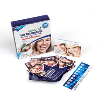 Bandes blanchissantes pour les dents à l'huile de coco, gel doux infusé, pour l'élimination des taches, pour les soins bucco-dentaires quotidiens à domicile
