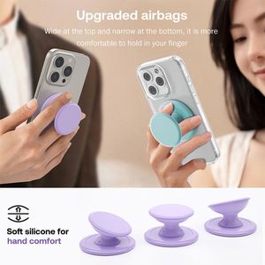 Biểu Tượng Tùy Chỉnh Từ Điện Thoại Grip Mềm Silicone Ngón Tay Grip up Ổ Cắm Chủ Foriphone16 Di Động Cầm Tay Điện Thoại Di Động Đứng Nam Châm Chủ - Product Image 5