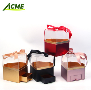 Bán buôn tùy chỉnh dập nóng logo handmade hình trái tim hộp quà tặng giấy tráng hoa hộp N cho đám cưới - Product Image 1