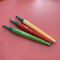Stylo Cadeau d'Apprentissage à Pointe Fine 0,5 mm avec Design de Dessin Animé Adorable, Calibre Vernier, Fournitures Scolaires en ABS, Encre Neutre Multicolore Chili