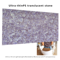 Dalles de pierre translucides ultra-minces, légères et flexibles pour les murs et plafonds intérieurs, pour la décoration d'espaces commerciaux