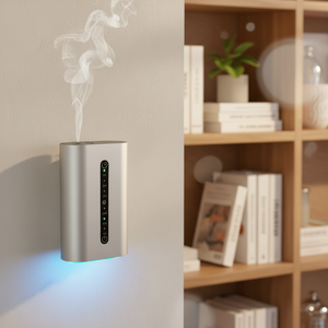 Diffuseur d'huiles essentielles sans eau, nébuliseur, machine à aromathérapie de luxe moderne, construction haut de gamme, prise murale, diffuseur avec capteur de lumière - Product Image 1