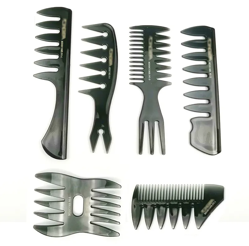 Các Nhà Sản Xuất 5 Cái/bộ Xương Nhựa Tóc Bàn Chải Tạo Kiểu Tóc Combs Set