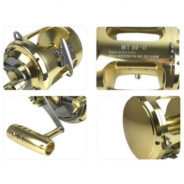 Moulinet De Pêche Offshore GOMEXUS 80W - 2 Vitesses, Modèle HX80-GD - Neuf Dans Sa Boîte