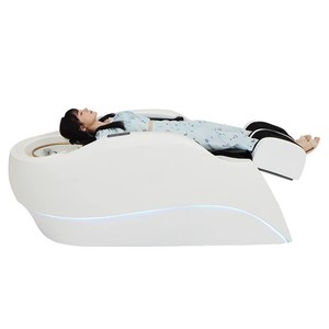 Lit de massage motorisé robuste pour shampoing avec repose-pieds à levage indépendant, station de lavage de cheveux à haute intensité, mobilier de spa et salon - Product Image 5