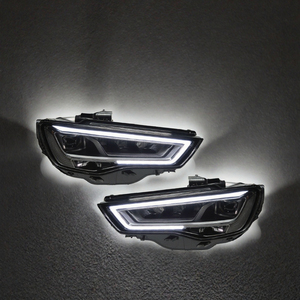 ชุดไฟหน้า LED สำหรับ Audi A3 8V ปี 2013 2014 2015 2016 เลนส์โปรเจคเตอร์สีดำรมควัน พร้อมไฟ DRL อัพเกรด - Product Image 2