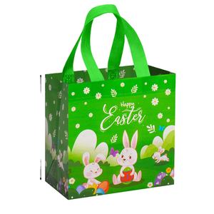 Sacs de shopping en PP non tissés personnalisés pour les fêtes, sacs cadeaux de Noël avec motif de lettres - Product Image 1