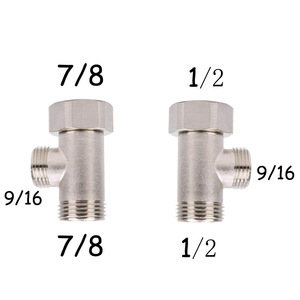 Adaptateur en T pour bidet en laiton massif avec 3 tailles, joint anti-fuite, installation DIY pour réservoir de toilettes et tuyau métallique dans les maisons à basse pression - Product Image 2