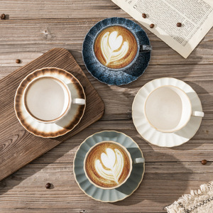 Mug Kopi Keramik, Piring Porselen, Cangkir Cappuccino, Aksesoris Bar Kopi yang Lucu, Mug Latte Buatan Tangan untuk Mocha, Kakao, Sereal, Kafe - Product Image 6