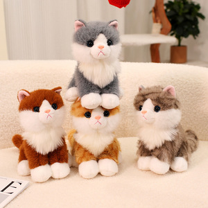 Peluche chat gingembre douce, coussin en peluche avec doublure en maille brodée <span class=keywords><strong>pour</strong></span> la décoration <span class=keywords><strong>de</strong></span> chambre d'enfant et cadeau <span class=keywords><strong>pour</strong></span> les amoureux des animaux - Product Image 2