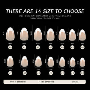 <span class=keywords><strong>Uñas</strong></span> <span class=keywords><strong>Postizas</strong></span> Francesas Ombre Súper Gruesas, 280 Piezas/Caja, 14 Tamaños, Material PMMA, <span class=keywords><strong>Uñas</strong></span> <span class=keywords><strong>Postizas</strong></span> a Presión, Venta al Por Mayor - Product Image 6