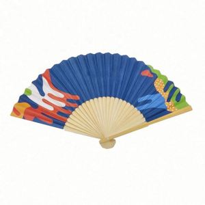 Abanico de Papel Personalizado de 21 cm con Varillas de Bambú, Abanico Plegable Chino, Abanicos de Mano Vintage - Product Image 1