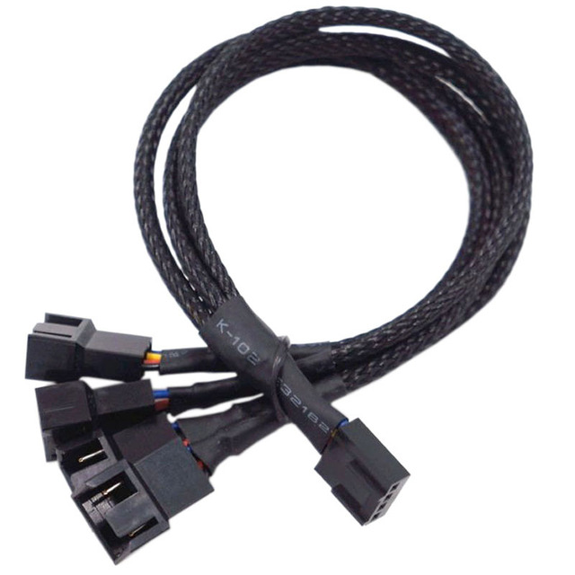 PWM Fan Splitter 4pin Adapter Cable 1 to 1 2 3 4 Computer CPU Fan Splitter PC Fan Extension Power Cable Computer Accessories