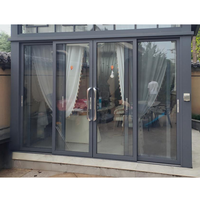 Porte coulissante en aluminium résistant aux intempéries, profilé 6060-T66 thermolaqué pour immeubles résidentiels de grande hauteur, système testé EN 14351-1