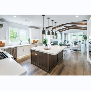 Eleganti Mobili da Cucina Ovali in <span class=keywords><strong>Legno</strong></span> Massello Colore Azzurro Grigio con Isola e Piano di Lavoro - Product Image 5