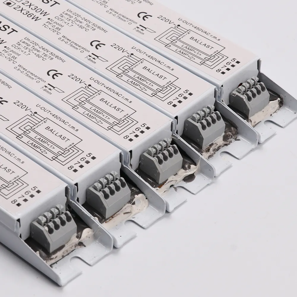 La zavorra 30W di 2X36W 220V T8 impedisce la zavorra elettronica della lampada di esposizione