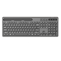 Silent Keycaps 2.4G Wireless Gaming Slim Ultra Thin USB Human-Ergonomic Keyboard Mouse Combo 106 Layout 1600 DPI 6D Buttons