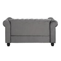Sofás Modernos Populares en Europa, Muebles Reclinables de 3 Plazas + Sofá de Dos Plazas, Estilo Americano, Juego de Sofás de Terciopelo Gris para Sala de Estar