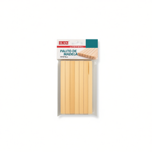ILAN Set di 4 Bastoncini in Legno 16x16x120mm per Lavori Artigianali - Product Image 2
