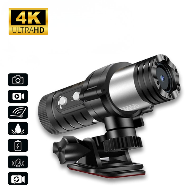 New Designed 4K Ultra HD WiFi Anti-Shock Outdoor Sports DV Camera 8MP CMOS Sensor 120 Wide Angle Lens Supports MicroSD