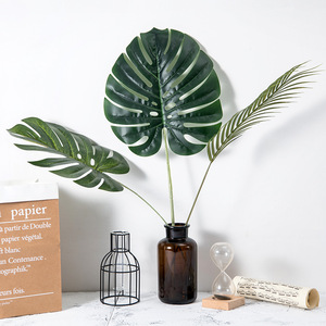 Florero creativo moderno con Muestra <span class=keywords><strong>de</strong></span> hoja <span class=keywords><strong>de</strong></span> tortuga <span class=keywords><strong>Planta</strong></span> verde artificial Decoraciones suaves Material plástico duradero - Product Image 3