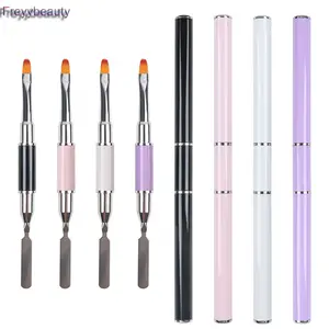 Escova de acrílico UV Gel Poly Gel, caneta selecionadora de poli-gel e descascador de unhas, raspador e extensão de unhas