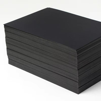 Hojas de Cartón Reciclable Ecológicas Negras con Tamaño Personalizado para Cubiertas de Papelería, Carpetas de Archivo y Productos de Oficina