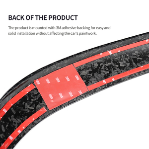Alerón Trasero de Fibra de Carbono Real Forjado, Estilo Deportivo, Accesorio para Automóvil <span class=keywords><strong>Fiat</strong></span> <span class=keywords><strong>500</strong></span>/<span class=keywords><strong>Abarth</strong></span> 2012-2019, Accesorios Exteriores Negros - Product Image 4