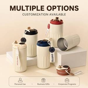 Thermos à <span class=keywords><strong>café</strong></span> avec affichage de la température, en acier inoxydable isolé sous vide, design moderne, tasse de voyage portable, cadeau - Product Image 1