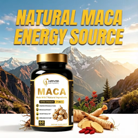 OEM/ODM Capsules Maca Plus 7-en-1, Poudre de Racine de Maca Meilleur Soutien Énergétique, Contenant de l'Aubergine Boissonneuse d'Afrique du Sud, 60 Capsules