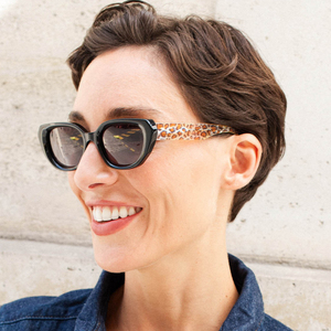 LBAshades Lunettes de soleil confortables pour femmes, de haute qualité, design rétro œil de chat, polarisées, montures épaisses à bordure complète, logo personnalisé, acétate - Product Image 2