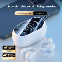 Nouveauté 2025 Écouteurs sans fil à conduction osseuse à clip d'oreille Contrôle intelligent du volume Non étanche Autonomie de la batterie inférieure à 3 heures