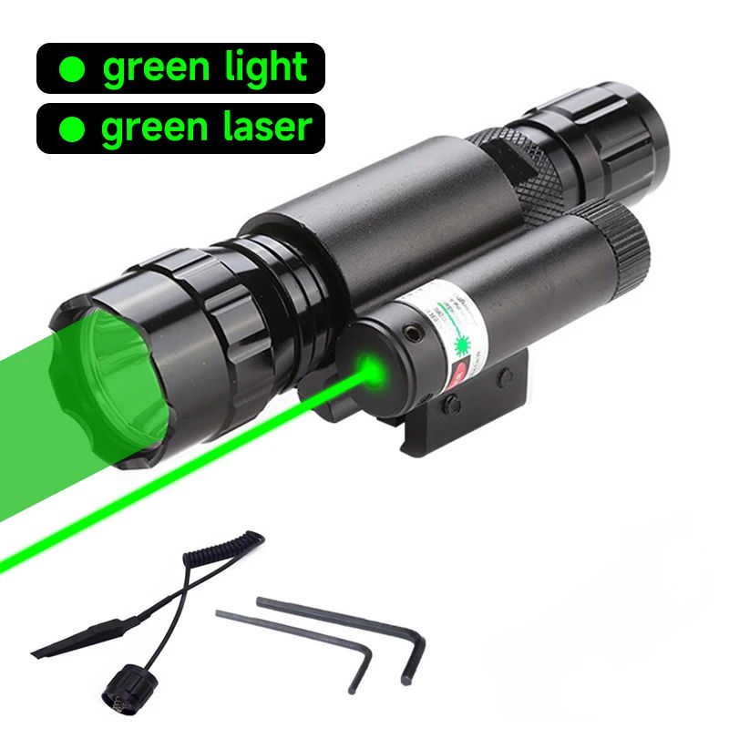 Lumière verte + laser vert