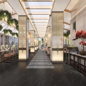 Pantalla de vidrio térmico de Arte de acero inoxidable pared de fondo de ondulación de agua acrílica curvada <span class=keywords><strong>para</strong></span> partición de decoración de Villa de Hotel - Product Image 4