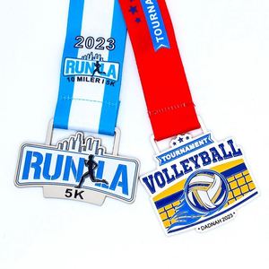 Medalla Deportiva de Metal Personalizada de Alta Calidad, Diseño Propio, en Blanco, de Aleación de Zinc, 3D, Dorada, para Campeón de Maratón - Product Image 4