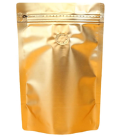 Sachet Doypack PE haute qualité avec fermeture éclair, étanche à l'humidité et valve de dégazage unidirectionnelle pour grains de café, impression héliogravure, couleur personnalisée