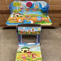 Ensemble Chaise et Bureau d'Étude pour Enfants en MDF Léger, Hauteur Réglable, Facile à Nettoyer, Mobilier Scolaire et Domestique, Sécurité, Nouveau Design, Salon