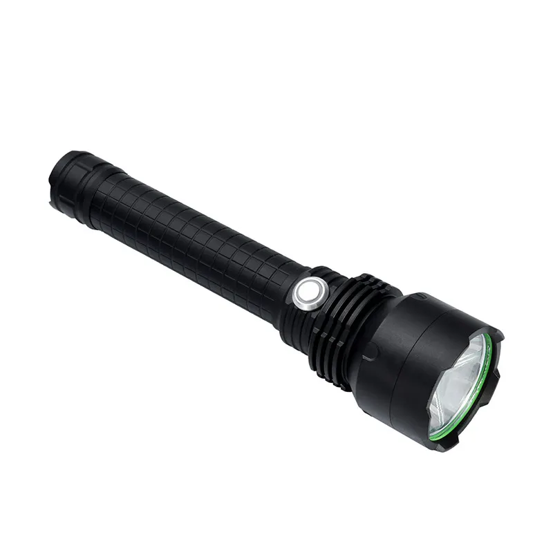 Linterna de largo alcance de caza recargable por USB, potente linterna táctica Led superbrillante y antorchas