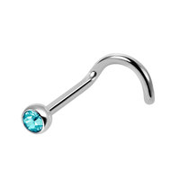 Vis pour le nez en acier inoxydable, bijoux en acier inoxydable CZ, Piercing pour le corps, 1 unité