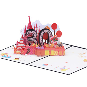 Tarjeta de Felicitación 3D Pop-Up de Papel Reciclable para Celebraciones, <span class=keywords><strong>Cumpleaños</strong></span>, Aniversarios, Día de San Valentín, Agradecimiento Empresarial, Precio Económico - Product Image 2